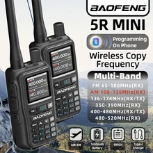 1개 바오펑 UV 5RMINI 무선 주파수 판독 워키토키 AM 장거리 멀티밴드 타입-C 충전기 햄 라디오