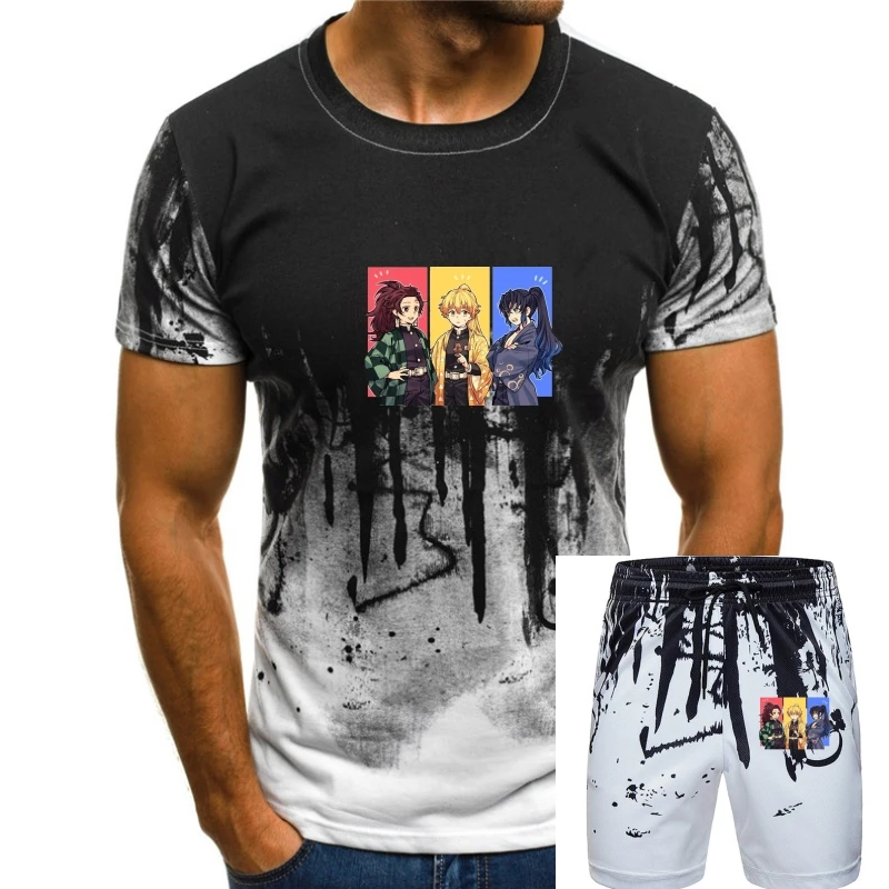 

2020 летние футболки мужские футболки с рассекающим демонов Kimetsu No Yaiba, Мужская футболка из 100% хлопка, уличная одежда в стиле Харадзюку, футболка с японским аниме