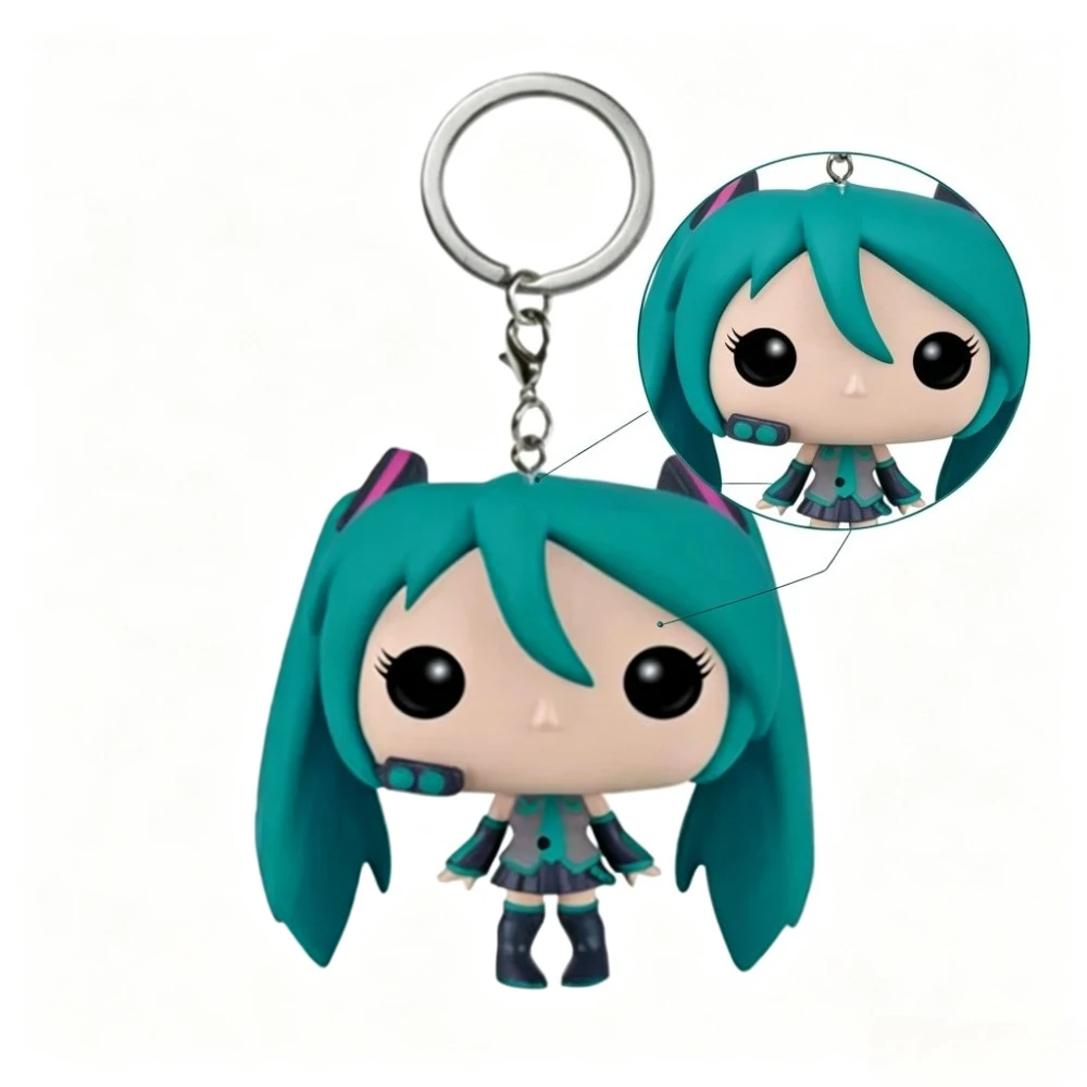 Anime Hatsune Miku Vinyl Keychain Toy Figure