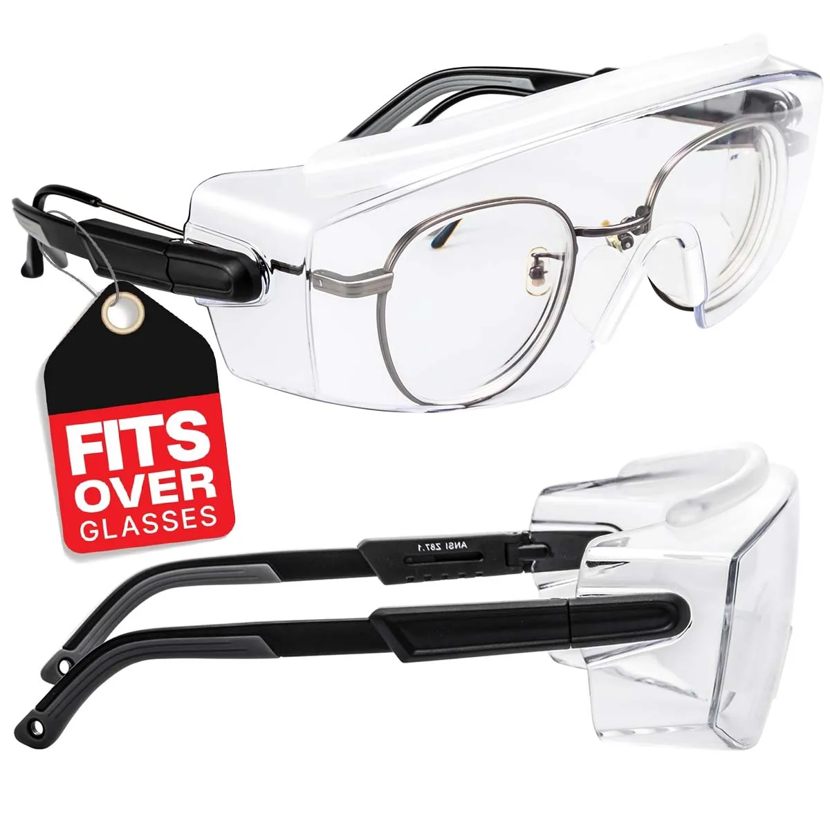 Lunettes anti-lumière bleue pour ordinateur vues de face, verres jaunes filtrant la lumière bleue, protection écran PC