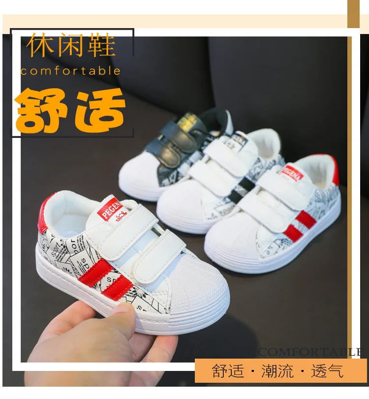 children's shoes for adults 2022 Spring and Autumn New Korean Version Soft Sole Children's Single Shoes Boys Baby Low-Top Sports Sneakers Girls Shell Head slippers for boy