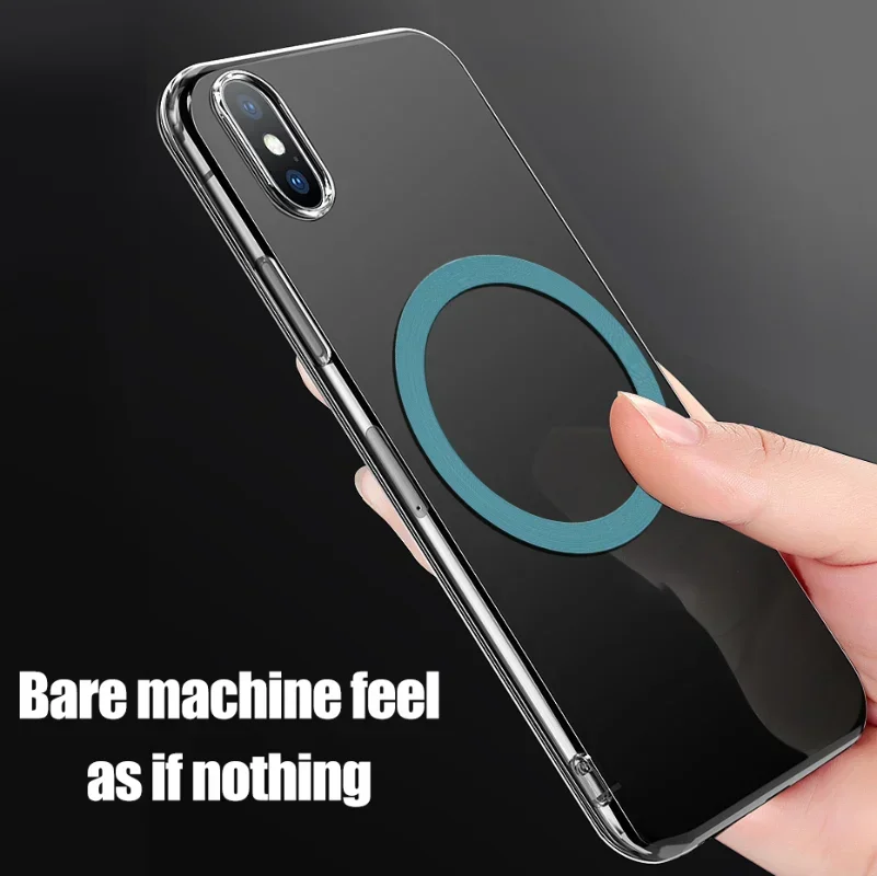 Magnetic Metal Plate 1-7pcs Universal Metal Sticker for Magsafe Magnetic Plate Ring Support Wireless Charger Metal Plate Sheet for Magnet Car Holder