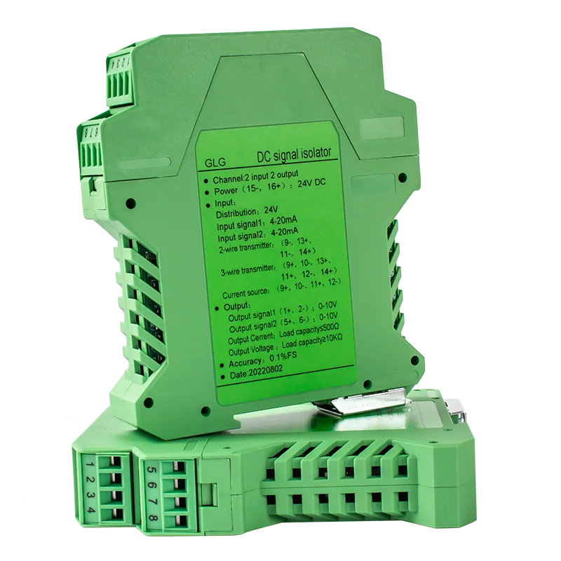 

Single Isolator 0 10V 4 20ma DC24V 1 In 1 Out Analog Signal Converter 4-20mA to 0-10V Single Converter Analog Single Isolator