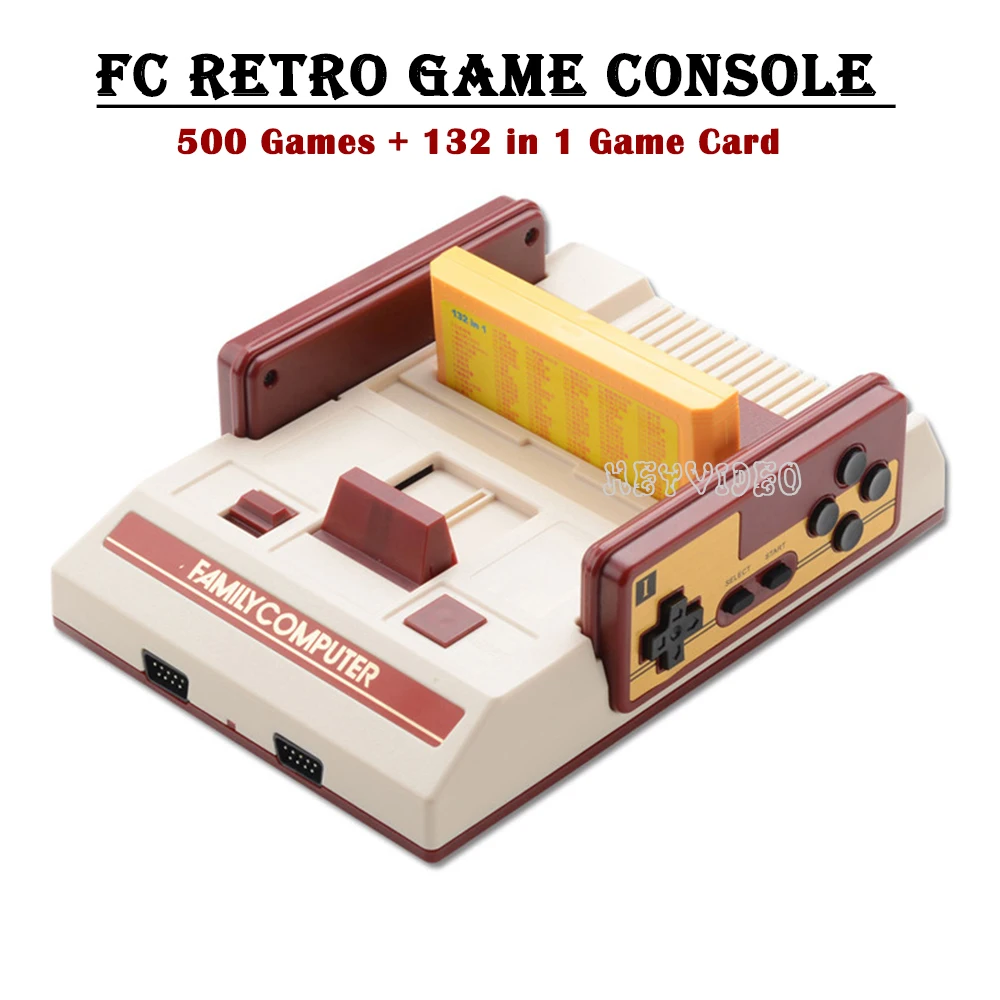 

New FC Game Console Retro Game Player with 632 Games TV Video Game Console with 2 Wired Controllers AV Output Dropshipping