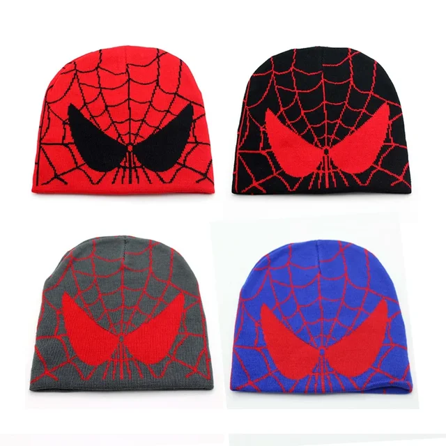 New Cartoon Spider Embroidered Beanie Hat