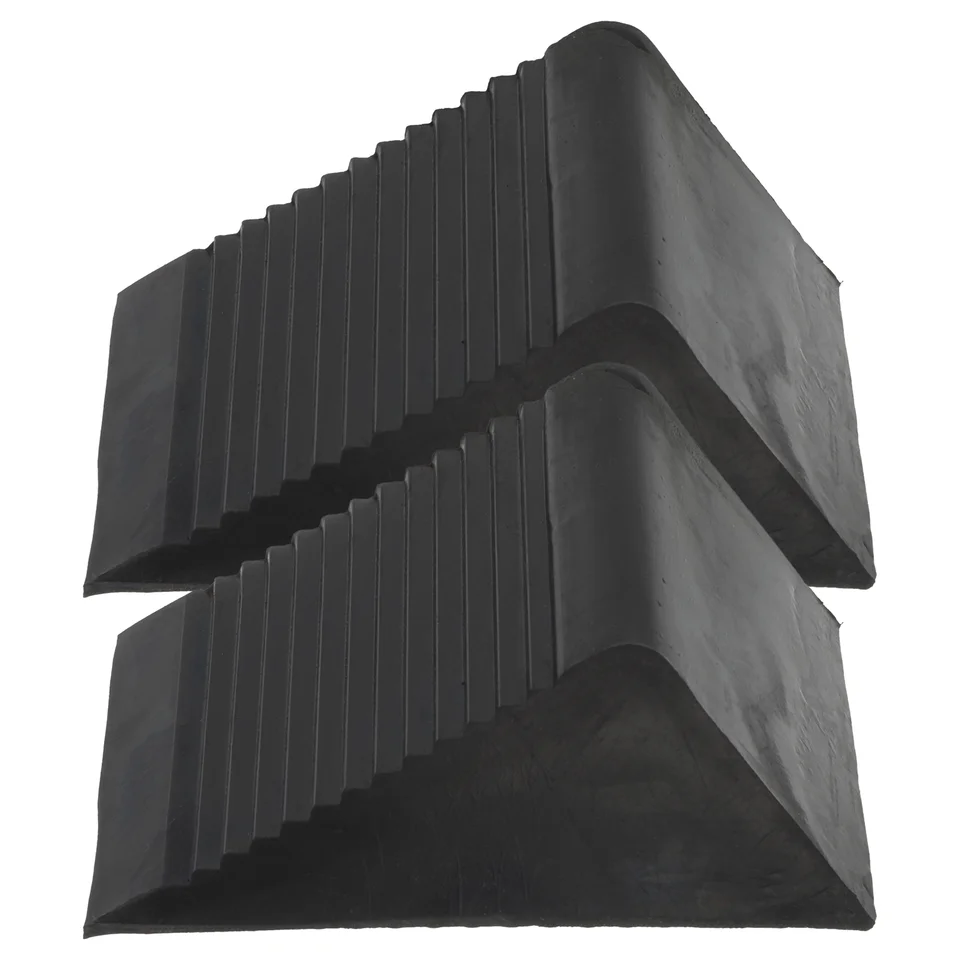 2 Stück Auto Anti-Rutsch Blöcke - Reifen Stopper Für Anhänger & Wohnwagen