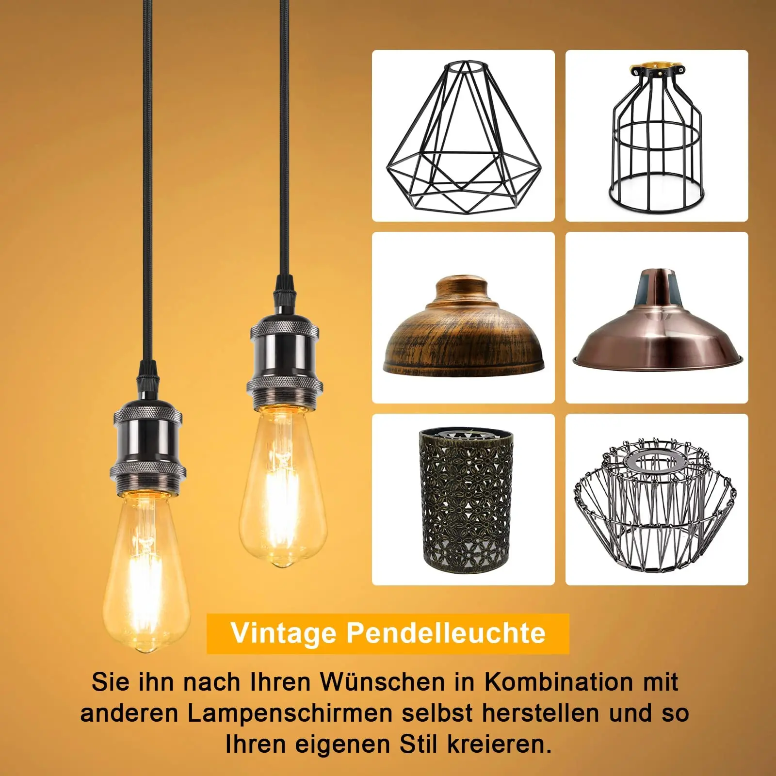 LED Lights Lamp Holder Lamp Bulb Holder Lamp Base LED Lamp Base Vintage Pendant Light Base E26 E27 Retro Industrial Pendant Lamp Holdr Simple Hanging Lights 110V 220V Fixtures E27 for Restaura