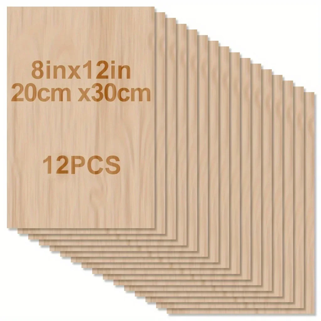 DBREAKS 20 stuks 3 mm multiplexplaten, 200 x 100 mm, voor knutselen en schilderen, balsa-houtplaten, multiplex, houten platen voor doe-het-zelf, modelbouw, handwerk