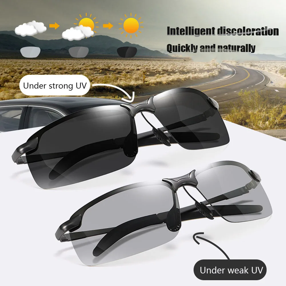

Polarized Color Changing Sunglasses Men Night Vision Car Driving Sunglass Dirt Bike Motocross Motorcycle Cycling Glasses