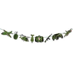 Military - Themed Camouflage Balloon Decorations for Boys' Birthday Party Supplies (Green)