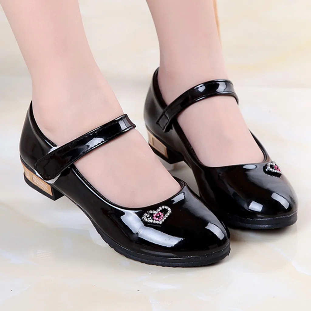 Girls Cute Sequins Bow Sandals Princess Shoes Solid Colour Fashion Glossy Sandals Single Shoes Comfort Breathable Casual