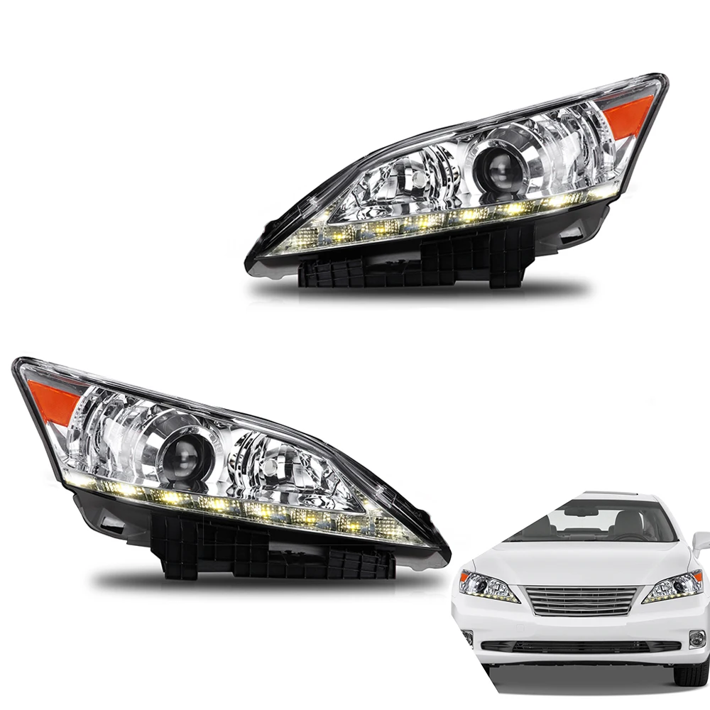 

Передняя фара в сборе для Lexus ES350 2010-2012, светодиодный ная фара DRL с подвижным поворотным сигналом, двойной лучевой объектив, автомобильные аксессуары