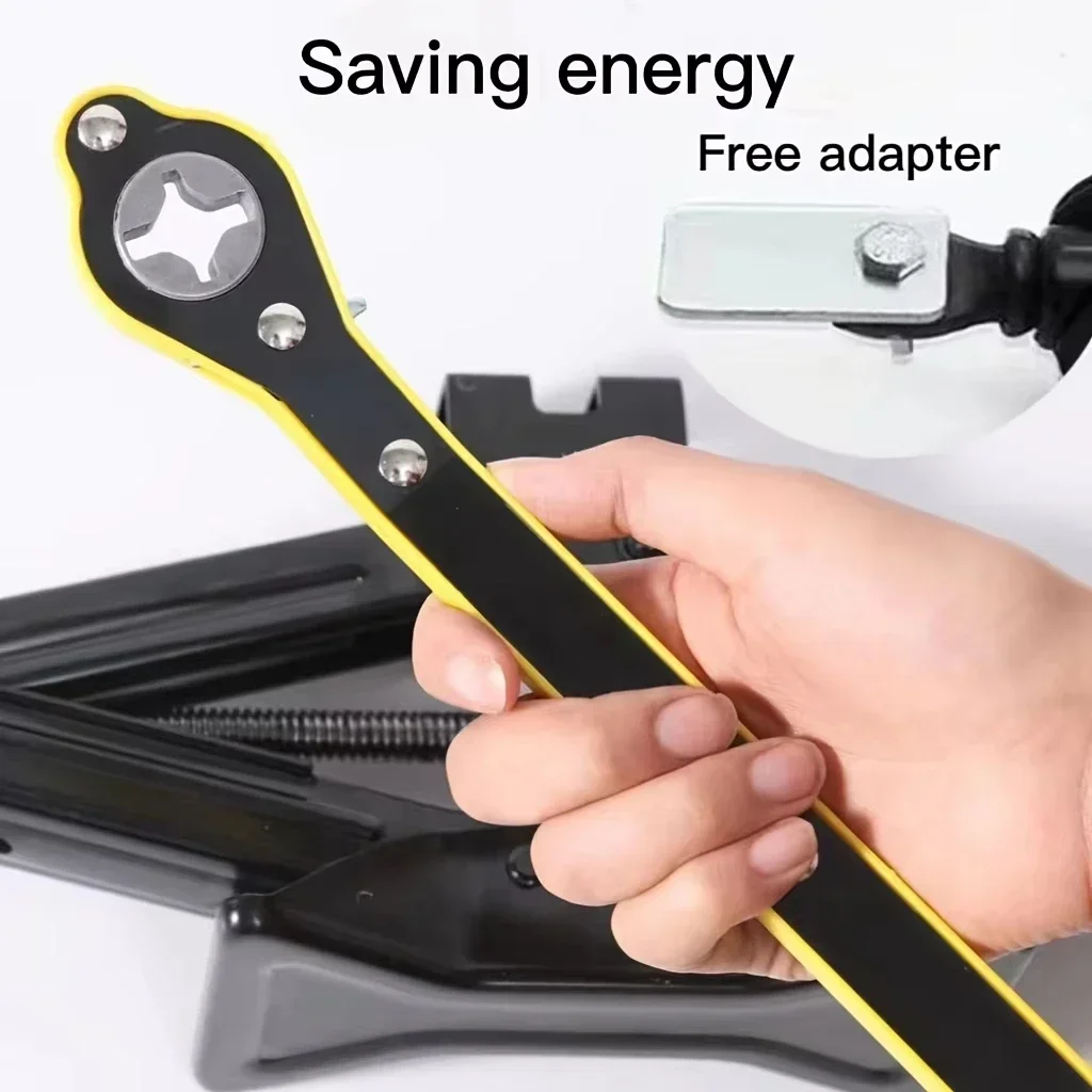 1PCS Auto Labor-Saving Jack Ratchet Wrench Scissor Jack Garage Tire Wheel Lug Wrench Handle Labor-Saving Car Accessories