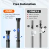 Corner Shower Caddy Tension Pole: Quick Installationr Rustproof Bathroom Organizer Shelves 3