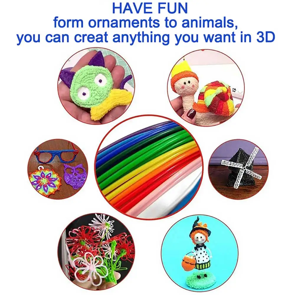 PLA 3D Pen Filament 12Colors 36M Colored Odorless Safety Plastic Diameter 1.75mm For 3D Printing Pen Kids Birthday Creative Gift