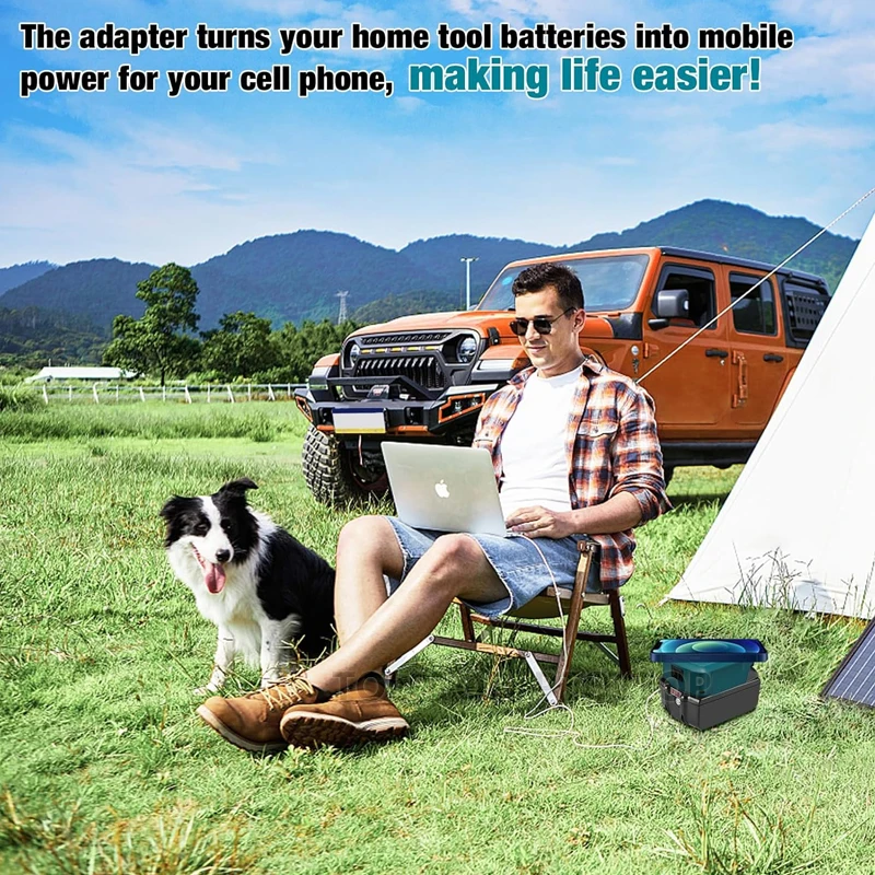 Magnetic Wireless Charger with USB/Type-C Fast Charging Battery Adapter