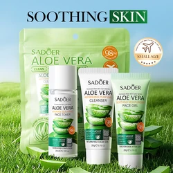 Ultimate Facial Skin Care Set: Moisturizing Cleanser & Firming Aloe Vera Gel (A)