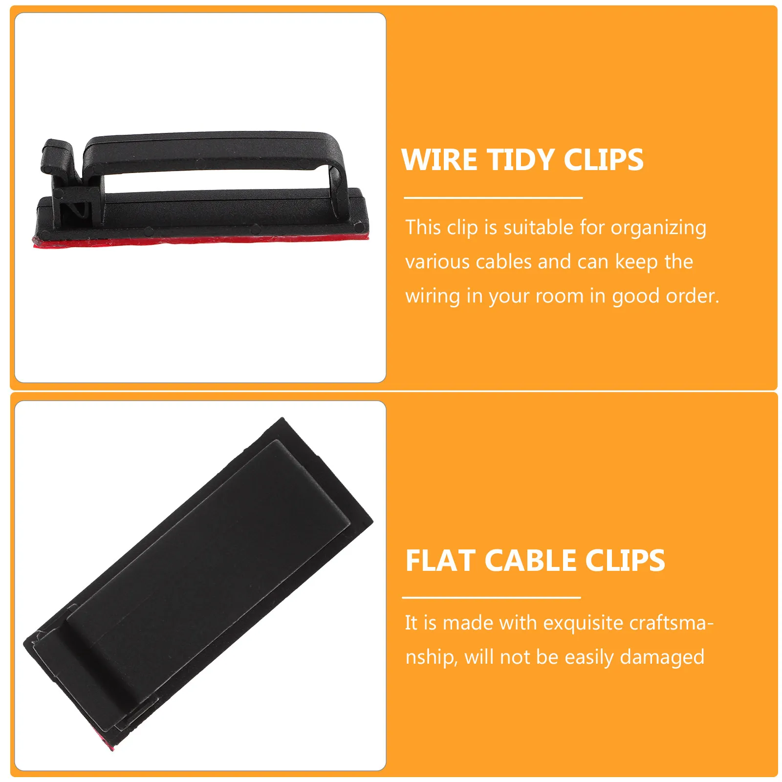 25개 케이블 클립 접착식 셀프 접착 케이블 클램프 코드 정리기 와이어 클립 홀더 고정 와이어 관리 클립