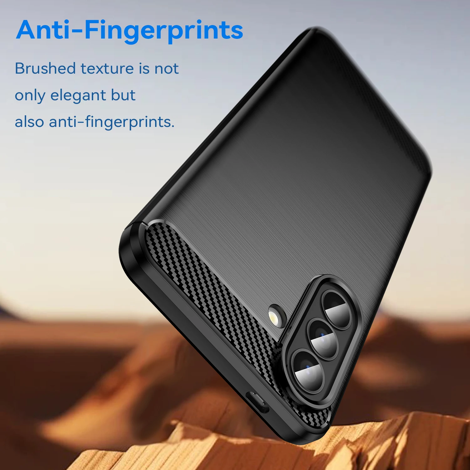 Premium Rubber Carbon Fiber Soft TPU Silicone Back Cover Phone Case