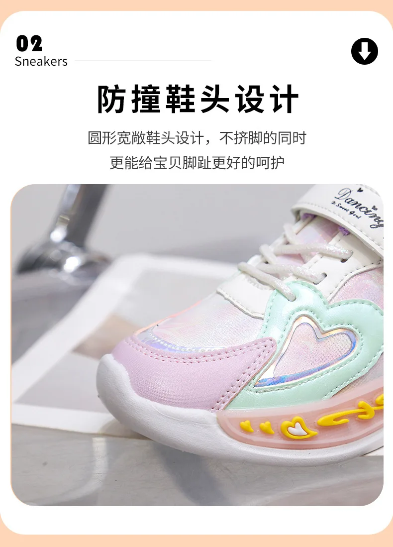 Chaussures Cool Pour Filles Elsa LED Chaussures Lumineuses Clignotantes Chaussures De Sport Pour Enfants 27 Roses Chaussures De Sport Bébé Chaussures De Course D'Entraînement Mode Princesse