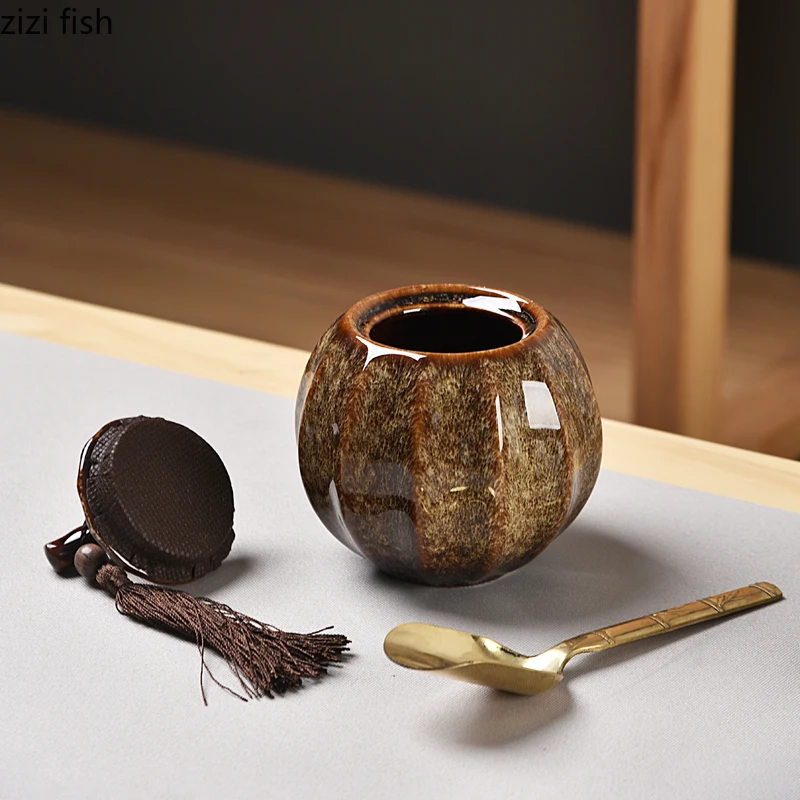 470ml Ceramic Sealed Jar / Household Japanese Teapot / Portable Storage Tank Ceramic Jar Tea Container Tea Box,tea canister,ceramic storage jar,airtight container