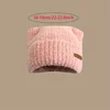 Woman Bonnet Solid Color Warmth Hat Winter Cute Cat Ear Earflap Knitted Hat Thicker Ear Protection Soft Street Beanie Hat 6