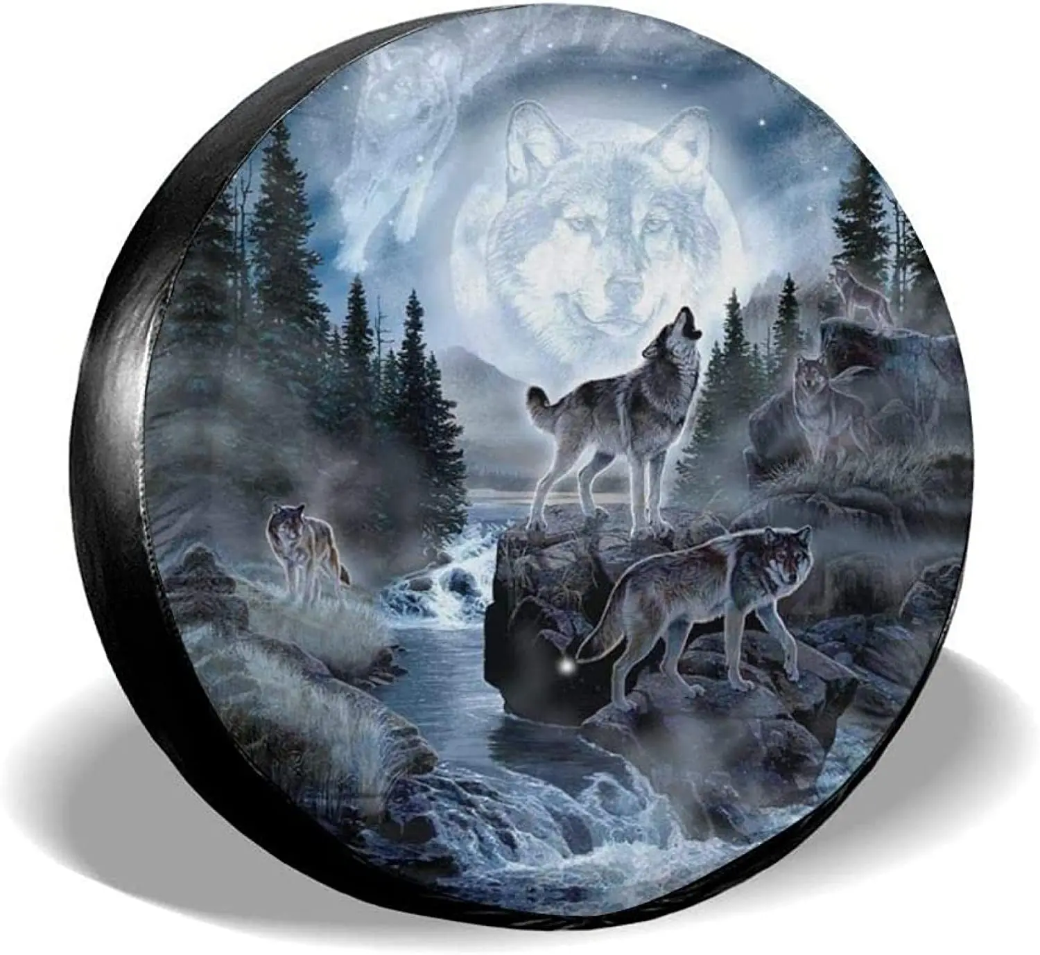 

Spare Tire Cover Universal Tires Cover Timberwolves Car Tire Cover Wheel Weatherproof and Dust-Proof UV Sun Tire Cover (
