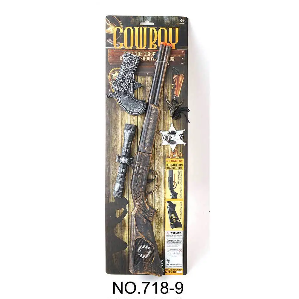 Kids Cowboy Gun Military Plastic Model Costume Jewelry Matching Pieces Cosplay Party Props