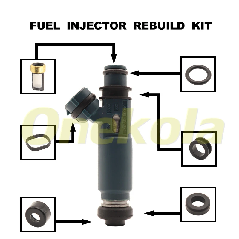 

Fuel Injector Service Repair Kit Filters Orings Seals Grommets for 23250-50040 98-05 Toyota Lexus 4.7L V8 23209-50040