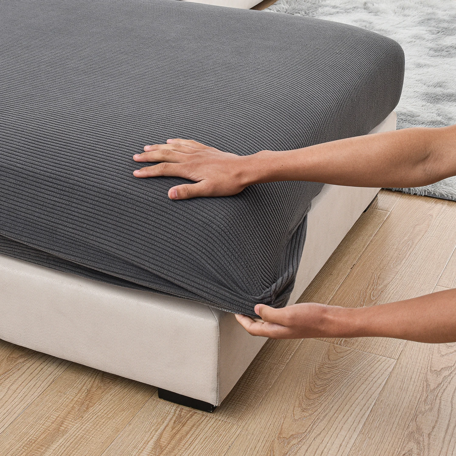 Jacquard Sofa Slipcover Elastic Fitted Couch Protector Washable Adjustable Sofa Cover for Sectional Armchair Loveseat Sofa Cover 6