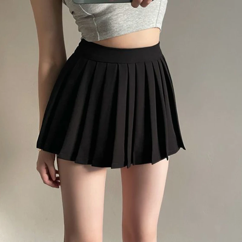 

Sexy Women Pleated Skirts Summer Vintage Mini Skirts Korean High Waist Tennis Student White Designed Girl Dance Skirts