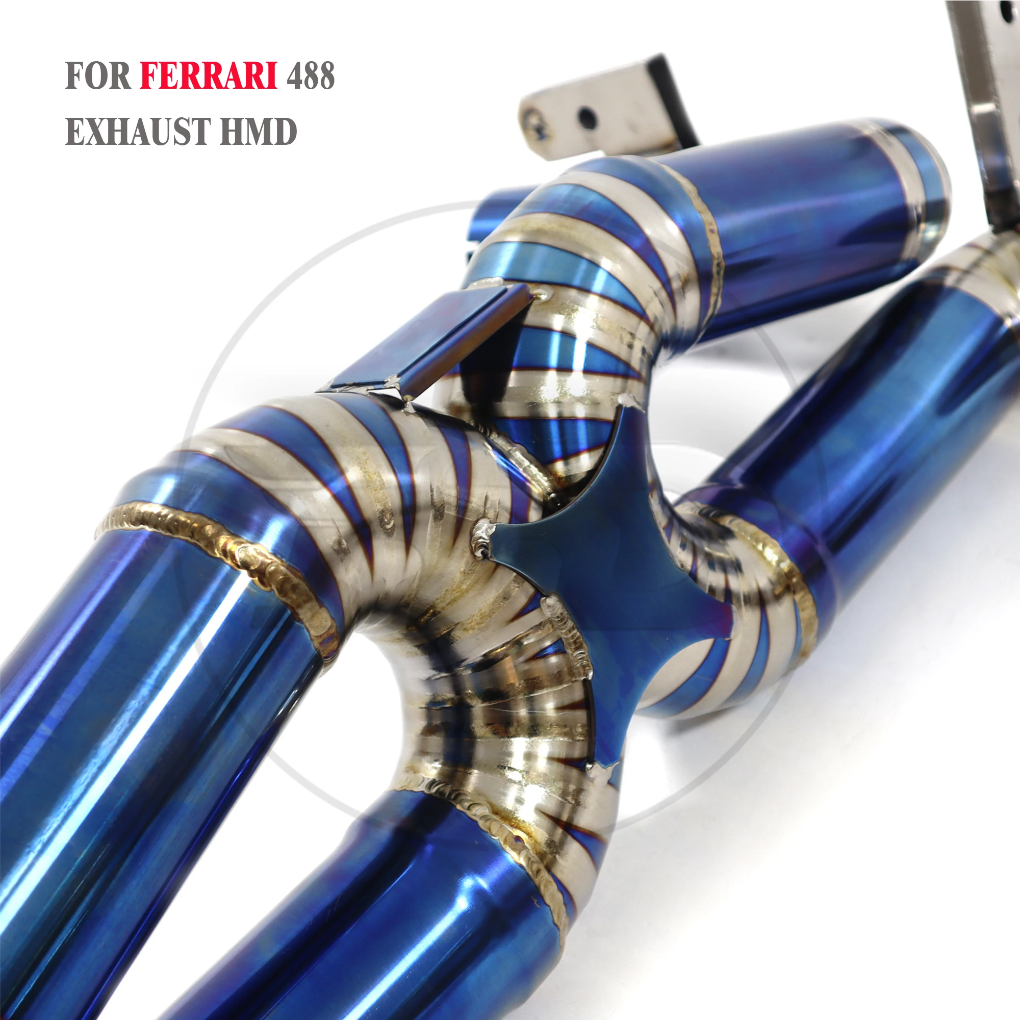 HMD Titanium Alloy Exhaust Systems Catback Is Suitable For Ferrari F8 Without Valve Car Accessories Auto Modification