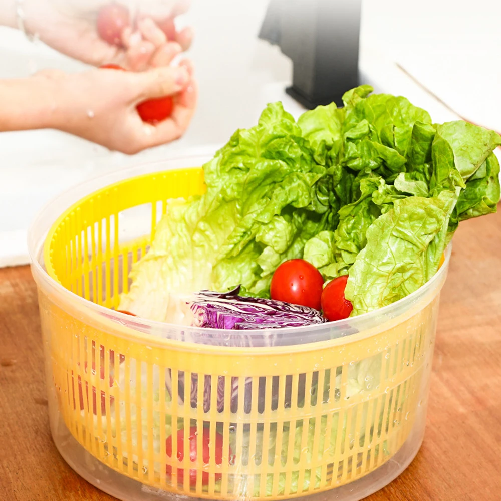 Vegetable And Fruit Electric Drain Basket Dehydrator Multifunctional Household Dryer Basket Shake Plastic Kitchen Tool Spinner