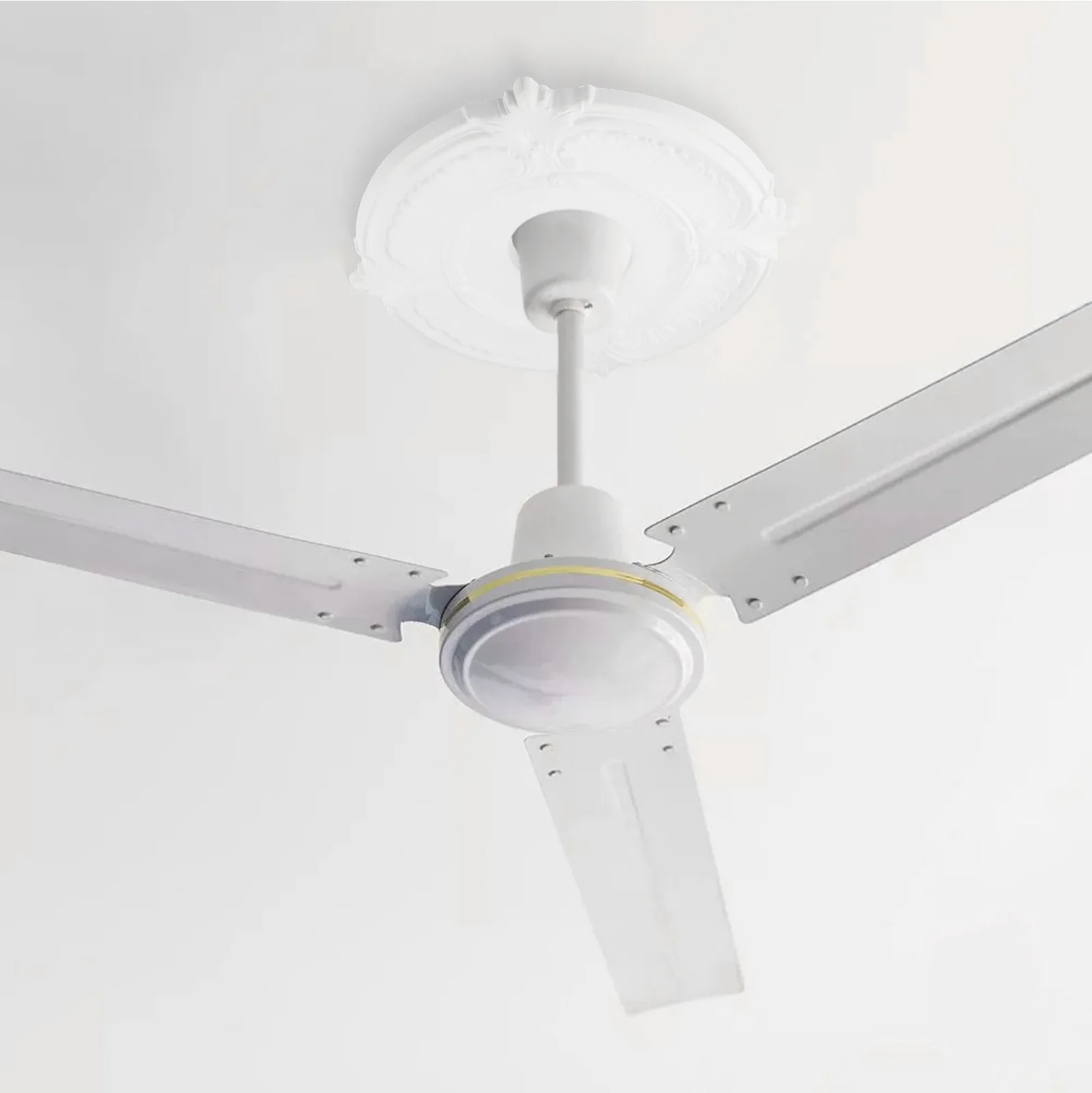 12Inch Round PU Decorative Eur/opean Carving Light Ceiling Fan Medallion For Home Improvement Accessories