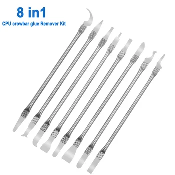 8 pz Kit di strumenti di riparazione del telefono in metallo Spudger Smontare piede di porco per CPU indiscreti per strumenti di smontaggio chip di riparazione BGA