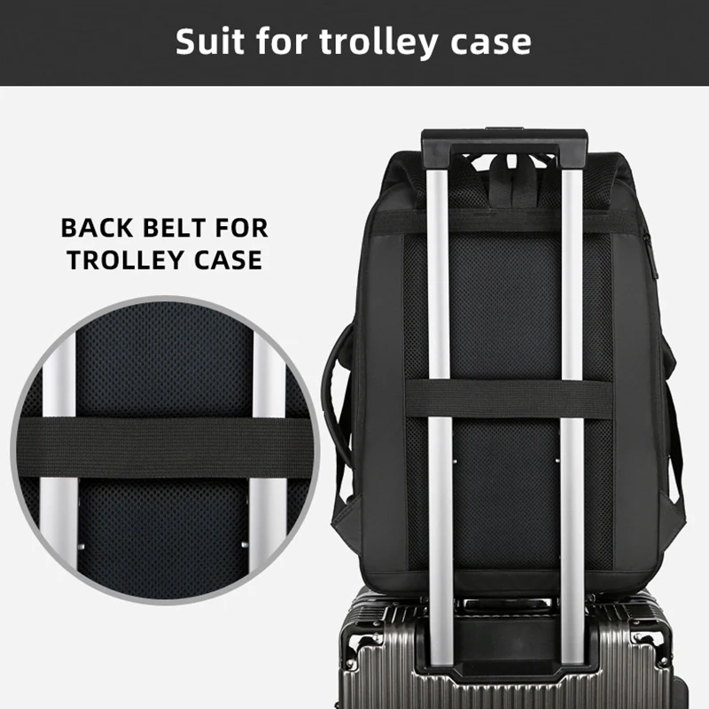 Backpack Business Waterproof Expansion Travel Large Capacity USB Multifunction Boarding 15.6 inch Computer Storage Handbag Y86A