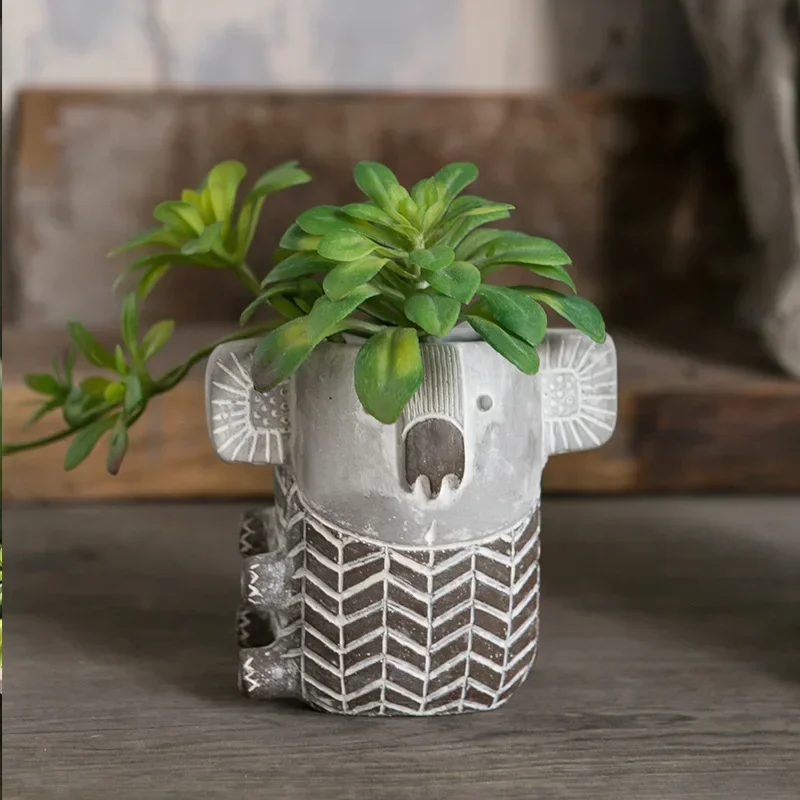 

Креативный цветочный горшок Kawaii Koala, Современное украшение, аксессуары для домашних растений, искусство на столе, аксессуары для сада, горшок для растений