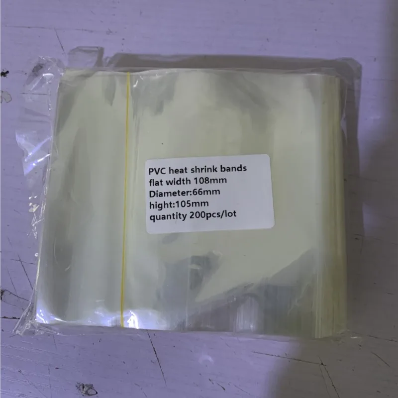 400pcs/lot Pvc Transparant Heat Shrink Bands For Jar Mouth/cap Sealing Film Diameter 66mm Height 105mm Laid Flat Width 108mm