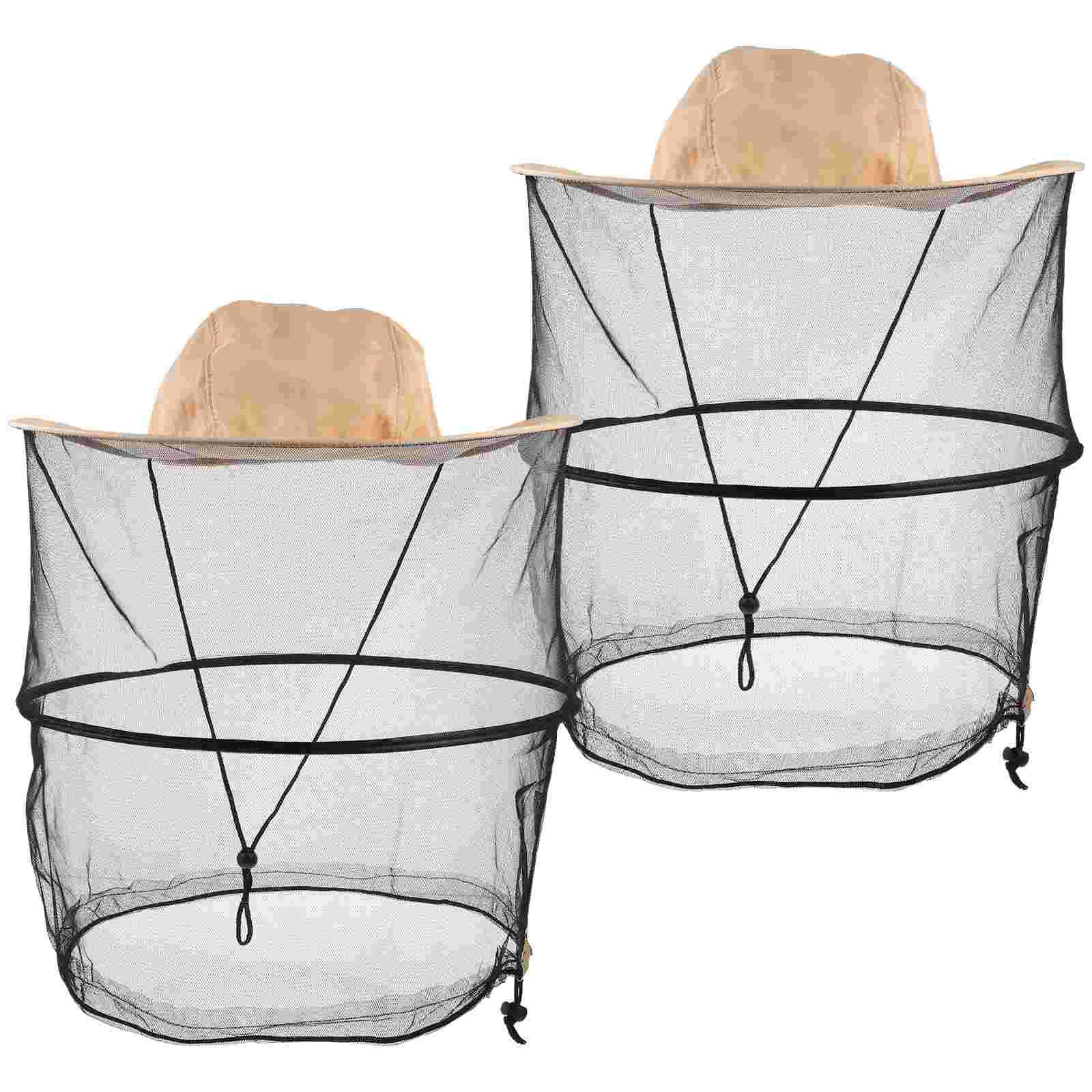 

2 Pcs Shawl Sun Protection Beekeeping Hat Face Masks Polyester Beekeeper Costume