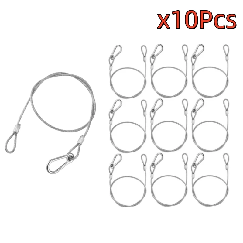 10pcs/Lot Safety Rope Steel Stage Lighting Safety Cable Moving Head Beam Durable 3MMx700MM Steel Rope For DJ Disco Stage Lights