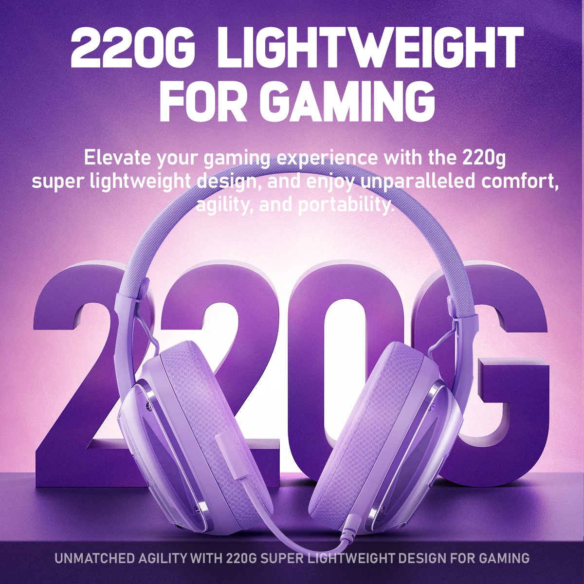 Picun G1 2.4GHz Gaming Wireless Headset 3D Surround - Image 5