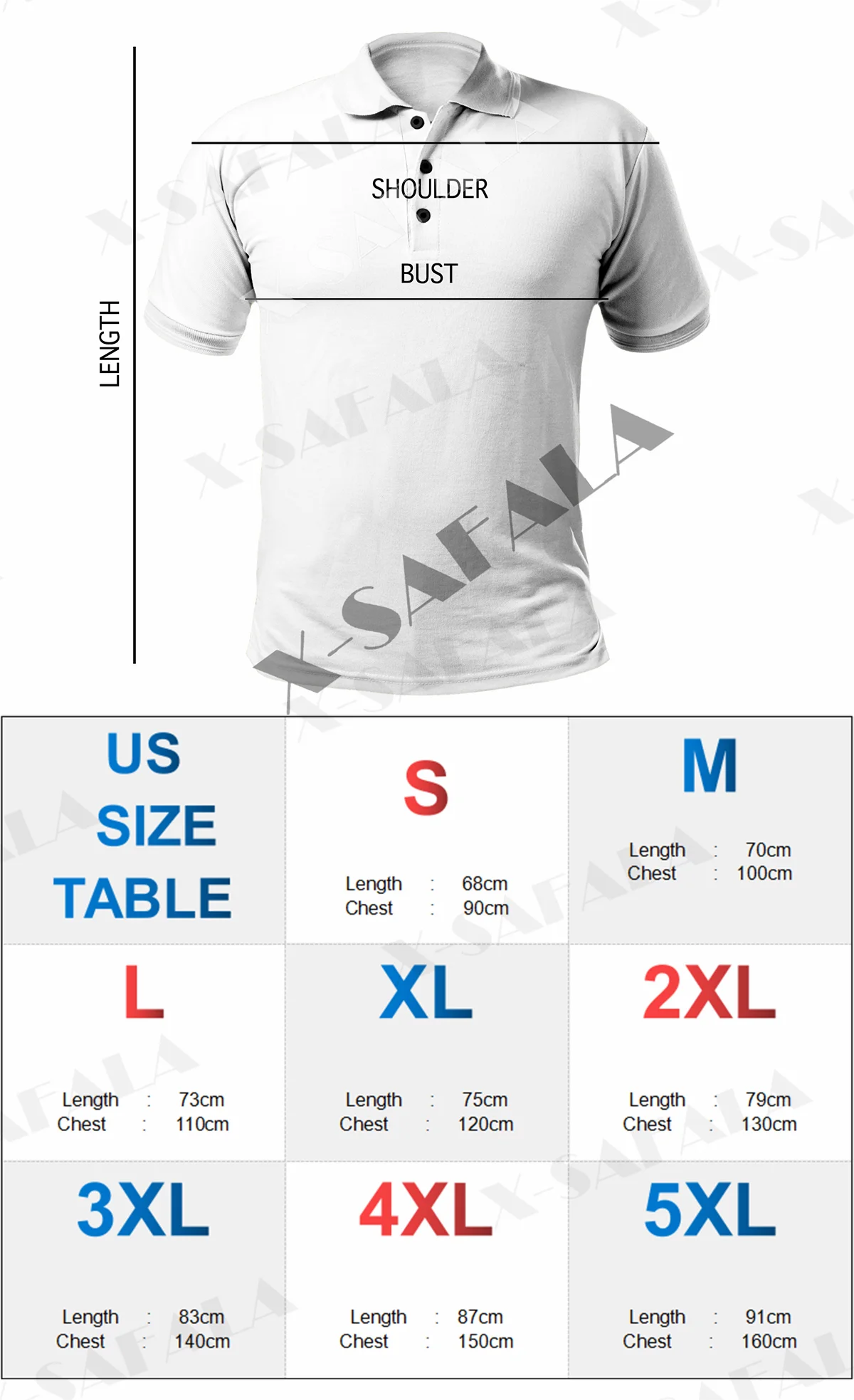 Polo Shirt Size Chart Philippines