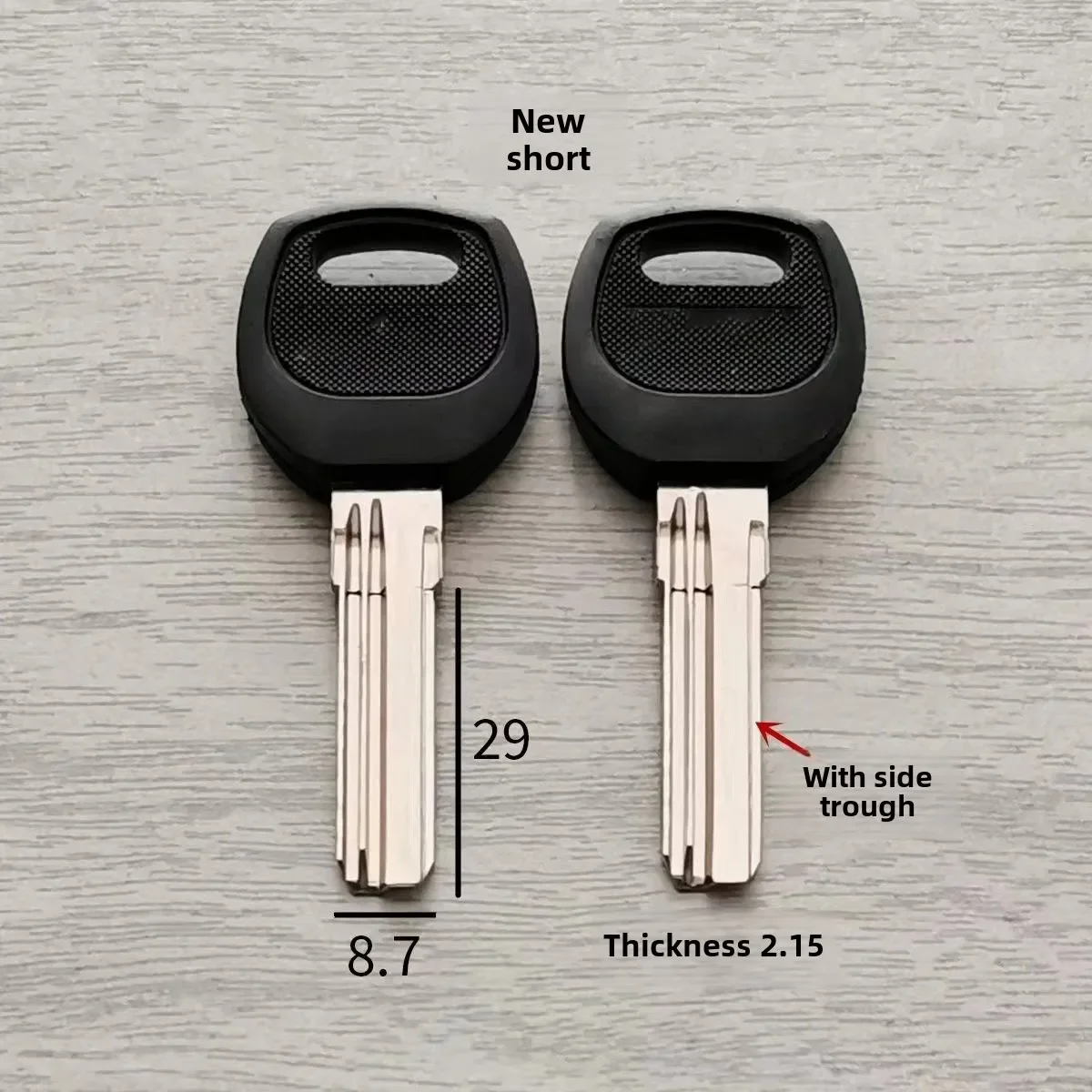 5PC Long, Medium, and Short New Baili with Edge Groove Key Embryo, Perforated Right Groove Key Embryo