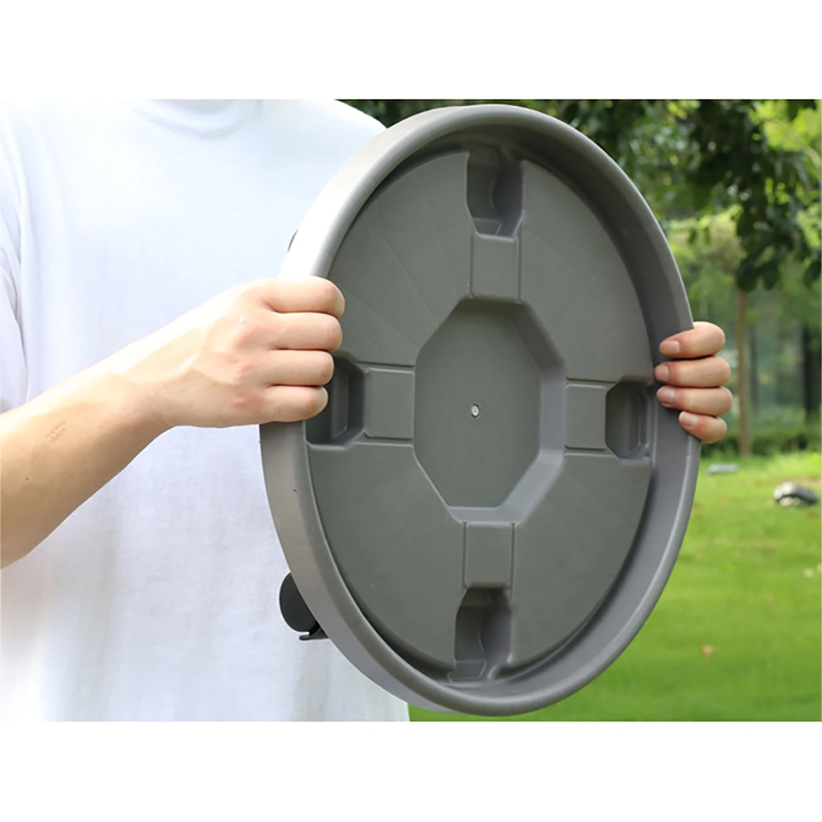 Plant Stand Movable Holder Caster Wheels Pallet Plastic Vase With Rollers Garden for Women Girls Round Removable Flower Pot Tray