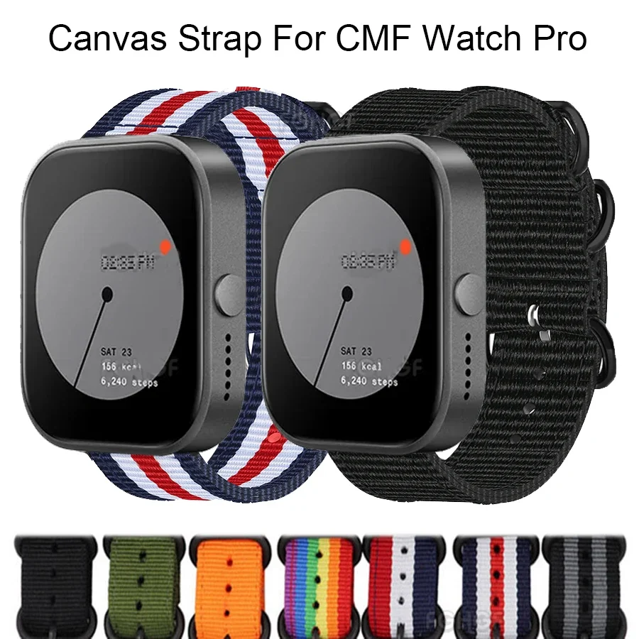 

Ремешок нейлоновый холщовый для наручных часов CMF by Never Watch Pro, сменный Браслет для наручных часов CMF Watch Pro