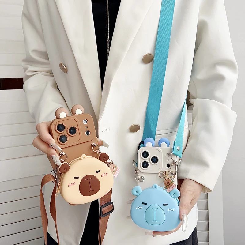 Capybara Wallet Case with Accessories