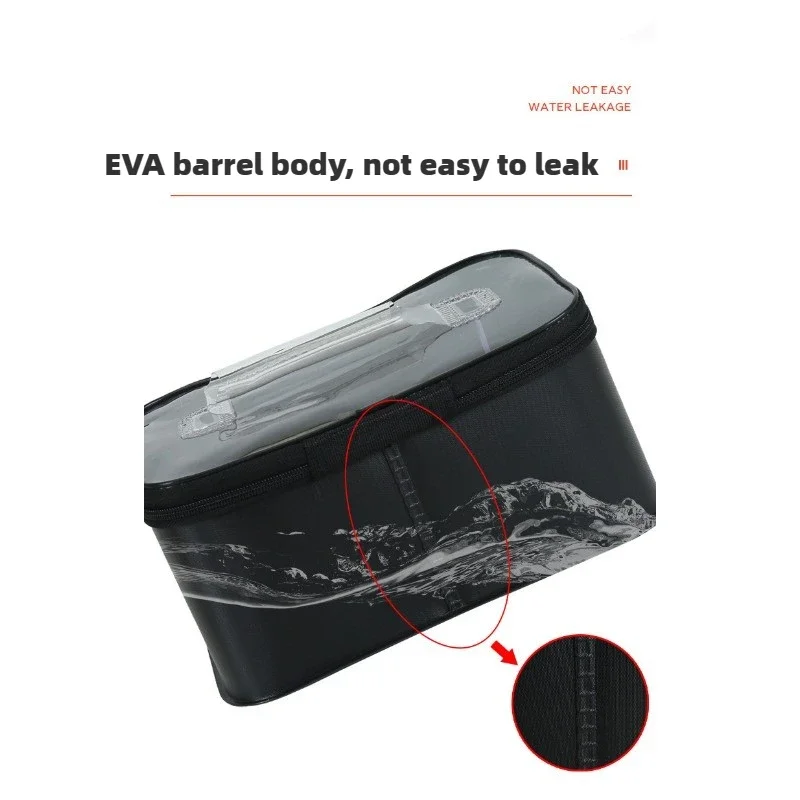 Fishing Tackle Box Portable EVA Fishing Tool Box Fishing Accessory Organizer Live Bait Storage Container 3L/5L/7L Large Capacity Water Container