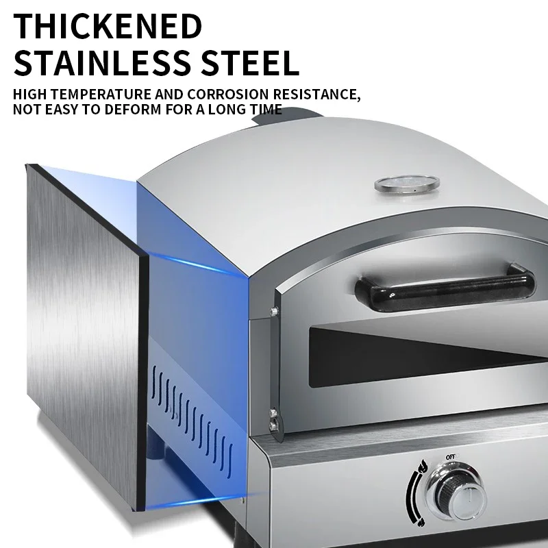 Gas Stainless Steel Grilled Steak Machine Pizza Oven Commercial Outdoor Baking Oven for Sale 10L 4