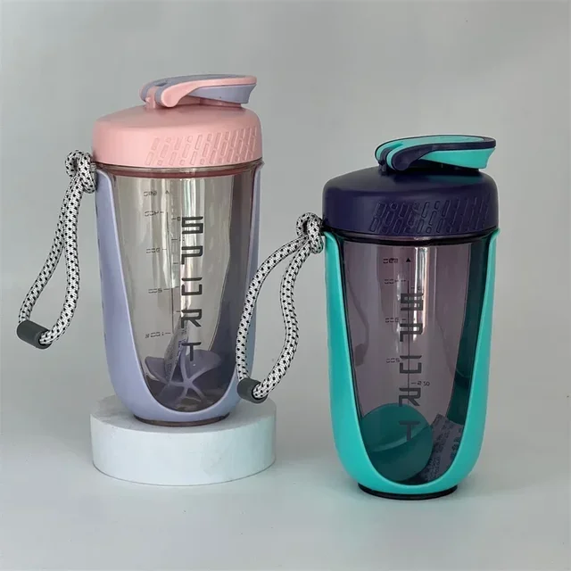 600ML Sports Shake Cup Blender Bottle with Plastic Mixing Ball, Leak Proof, Suitable for Gym Exercise 3