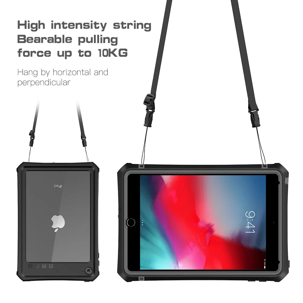 prova água caso capa para apple ipad mini com protetor de tela titular lápis resistente água caso kickstand mini